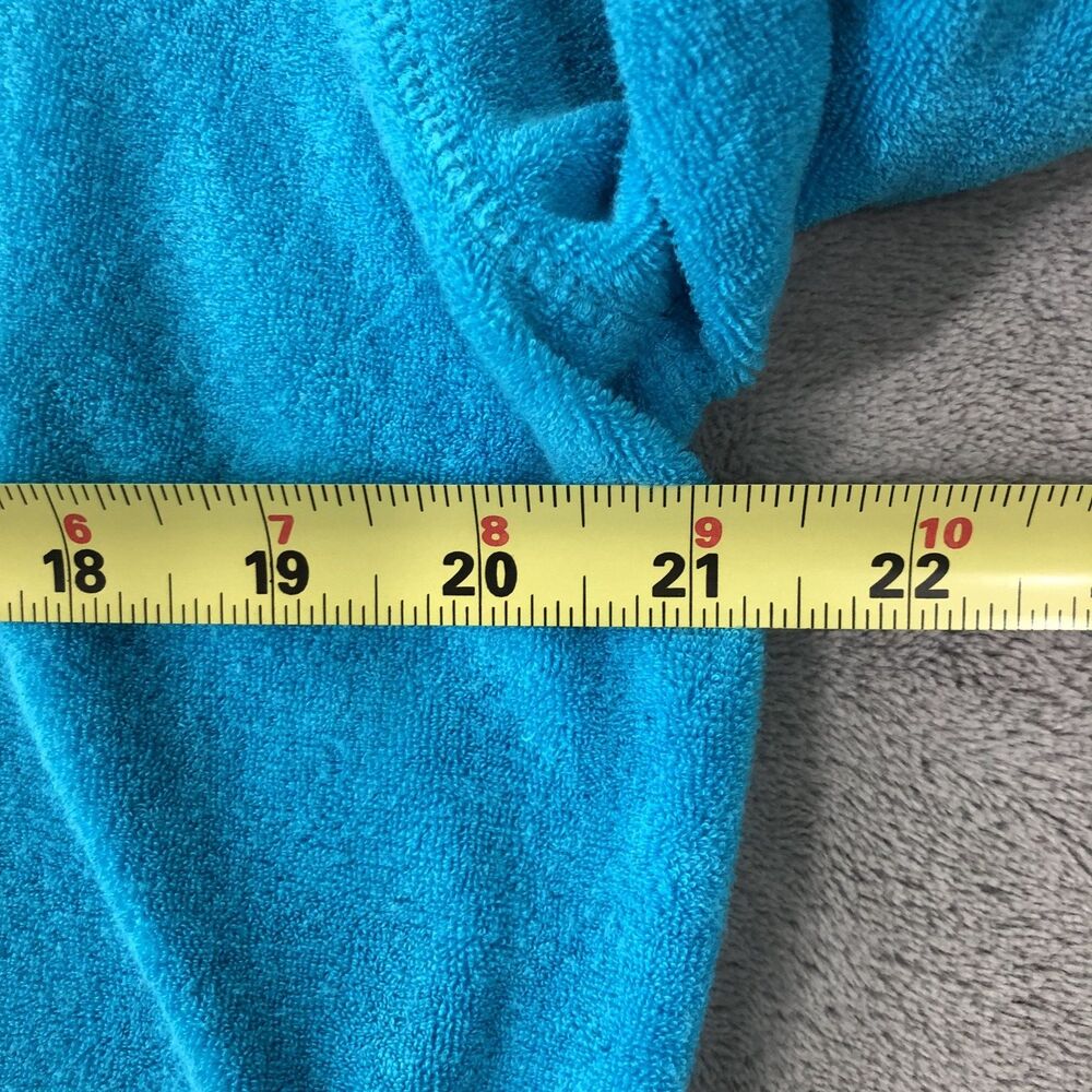 VINTAGE Lilly Pulitzer Hoodie Sweatshirt Womens XL Turquoise Blue Terry Y2K - Picture 5 of 7